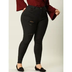 Agnes Orinda Women's Plus Size Mid Rise Zip Fly Skinny Ripped Jeans 11 Agnes Orinda Women's Plus Size Mid Rise Zip Fly Skinny Ripped Jeans -Cheap Clad Fine Store GUEST d298e505 908f 48cf bf8b 24ed2c4f92be