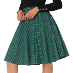 Allegra K Women's Plaid Tartan Skirt High Elastic Waist A-Line Vintage Flare Skirt 13 Allegra K Women's Plaid Tartan Skirt High Elastic Waist A-Line Vintage Flare Skirt -Cheap Clad Fine Store GUEST d33ea783 094c 400e b4c1 4df954fdf39f