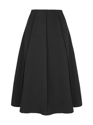 Allegra K Women's High Waist Stretch A-Line Pleated Flared Skirt 7 Allegra K Women's High Waist Stretch A-Line Pleated Flared Skirt - Image 5