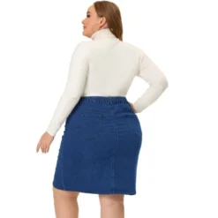Agnes Orinda Women's Plus Size Denim Casual Mini Pockets Button Jean Pencil Skirts 9 Agnes Orinda Women's Plus Size Denim Casual Mini Pockets Button Jean Pencil Skirts -Cheap Clad Fine Store GUEST d504ef2b c28f 467a a777 8a0d8cd00320