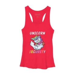 Women's Design By Humans Halloween Dad Mom Daughter Adult Costume - Unicorn Security By MINHMINH Racerback Tank Top -Cheap Clad Fine Store GUEST d5595b76 d75c 4bd4 bc97 6584e98571a3