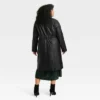 Women's Faux Leather Trench Coat - Ava & Viv™ -Cheap Clad Fine Store GUEST d7a629b0 96aa 43b2 8774 c4fdf6f90a43