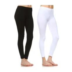 Women's Pack Of 2 Solid Leggings - One Size Fits Most - White Mark -Cheap Clad Fine Store GUEST d7ce5aef 0398 4fb3 915c d256bb2f5e5d