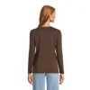 Lands' End Women's Relaxed Supima Cotton Long Sleeve V-Neck T-Shirt