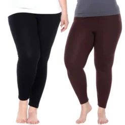 Women's Pack Of 2 Solid Leggings - One Size Fits Most - White Mark -Cheap Clad Fine Store GUEST da13f08c 4b71 4f55 80bf 14661a76a5e5