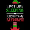 Women's Design By Humans I Just Like Sleeping Funny Christmas Elf By Jeje1982 Racerback Tank Top