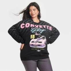 Women's Corvette Racing Cozy Graphic Sweatshirt - Black -Cheap Clad Fine Store GUEST dd54c04d 7cc4 40f8 9e23 3c7a7a9b6fcf