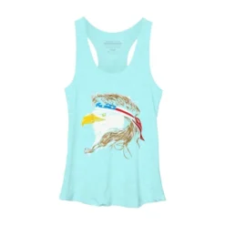 Women's Design By Humans July 4th Eagle Mullet American Flag By Corndesign Racerback Tank Top -Cheap Clad Fine Store GUEST ddb5ee19 9dc5 4c41 94e7 d4e32e16225c