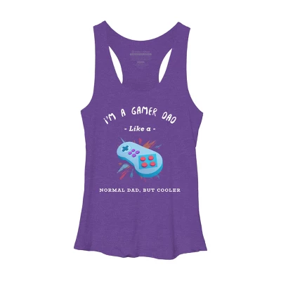 Women's Design By Humans Gamer Dad Like A Normal Dad, But Cooler By KaiHamilton Racerback Tank Top 5 Women's Design By Humans Gamer Dad Like A Normal Dad, But Cooler By KaiHamilton Racerback Tank Top - Image 3