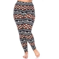 Women's Plus Size Printed Leggings - One Size Fits Most Plus - White Mark -Cheap Clad Fine Store GUEST e02460d3 72b2 4d67 ac80 2a556396f885