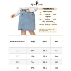 Agnes Orinda Women's Plus Size Denim Classic Slash Pocket Elastic Waist Pencil Back Slit Jeans Skirts -Cheap Clad Fine Store GUEST e3fb316b c153 4146 bda9 b18f5e7bfb5a