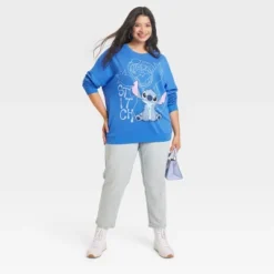 Women's Stitch Cozy Graphic Sweatshirt - Blue -Cheap Clad Fine Store GUEST e59fc515 feaa 492f a130 bc398ad30431