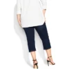 Women's Plus Size Slit Denim Capri - Dark Wash | AVENUE -Cheap Clad Fine Store GUEST e5bcf1b8 db3d 4c06 be11 509a5099105c