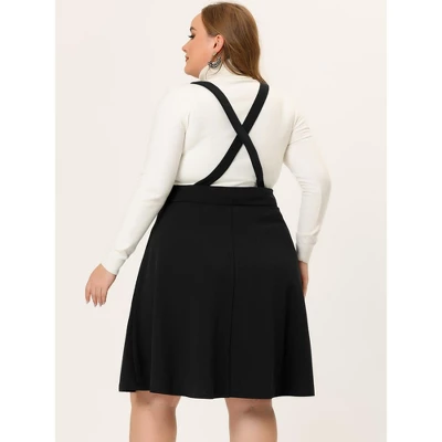 Agnes Orinda Plus Size Suspender Skirt For Women Detachable Strap A-Line Skirts 5 Agnes Orinda Plus Size Suspender Skirt For Women Detachable Strap A-Line Skirts - Image 3