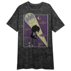 DC COMICS Batman Batsy With Bat Signal Women's Black Short Sleeve Crew Neck Sleep Shirt -Cheap Clad Fine Store GUEST e8c67bc0 5b48 40fa 817f 07f4dd67e730