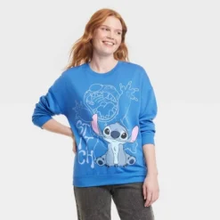Women's Stitch Cozy Graphic Sweatshirt - Blue -Cheap Clad Fine Store GUEST ea56b866 1bda 4458 bbc8 f67c5f8b6af0