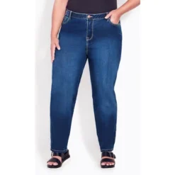 Women's Plus Size Butter Denim Straight Leg Jean Mid Wash - Average | AVENUE -Cheap Clad Fine Store GUEST ea9761ce 0e0d 4f57 89cc e3582f4bc3a6