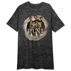 Supernatural Series "Join The Hunt" Women's Heather Gray Short Sleeve Crew Neck Sleep Shirt -Cheap Clad Fine Store GUEST eec1ad87 5098 45e3 88b7 865e30f22491