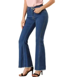 Allegra K Women's Vintage Flare Jeans High Waist Stretch Denim Long Pants Bell Bottoms Jeans -Cheap Clad Fine Store GUEST eff6b4bc 664d 4199 ad0c 584719364f73