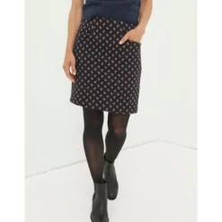 FatFace Womens Black Jennie Floral Geo Jersey Skirt -Cheap Clad Fine Store GUEST f0921dd9 4a30 48e2 9035 3c24b2a66901