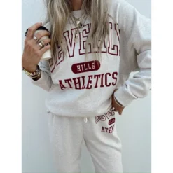 Women's Ascot + Hart Beverly Hills Graphic Pullover Sweatshirt - Beige -Cheap Clad Fine Store GUEST f42b82ff 492d 440a be63 16f946db6076