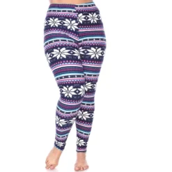 Women's Plus Size Printed Leggings - One Size Fits Most Plus - White Mark -Cheap Clad Fine Store GUEST f451971e 3aac 43fe 9e75 accb19f5cdbb