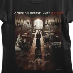 American Horror Story Asylum Poster Art Crew Neck Short Sleeve Black Women’s T-shirt