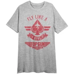 Top Gun Maverick Fly Like A Girl Women's Heather Gray Sleep Shirt -Cheap Clad Fine Store GUEST f4ba0827 fb79 4c17 b7bd 3446a9952971