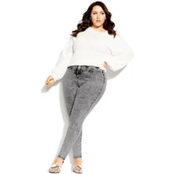 Women's Plus Size Harley Stylish Corset Skinny Jean - Acid | CITY CHIC -Cheap Clad Fine Store GUEST f512c9d7 1f5c 418f be2b 4838fa3cdc86