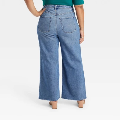 Women's High-Rise Wide Leg Jeans - Ava & Viv™ 3 Women's High-Rise Wide Leg Jeans - Ava & Viv™