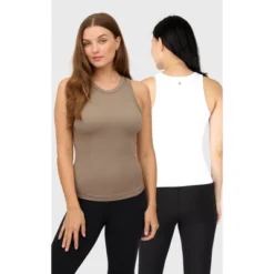 90 Degree By Reflex - Women's 2 Pack Ribbed Seamless Everyday Tank Top -Cheap Clad Fine Store GUEST f60818a5 3397 46fa bc6a 54c014355d9c