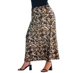 Womens Plus Size Brown Animal Print Maxi Skirt -Cheap Clad Fine Store GUEST f739c7f8 ada1 43e4 bcbe 2b3e6389629f