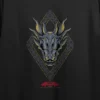 House Of The Dragon Dragon Head Crest Women's Black Crop T-shirt -Cheap Clad Fine Store GUEST f9a9334c 1451 477f 9ee6 f5f2a0233413