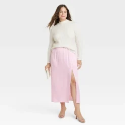 Women's Satin Slip Skirt - A New Day™ Light Pink -Cheap Clad Fine Store GUEST f9ca1afc fc23 4f22 bd88 f5bfc6d7382b