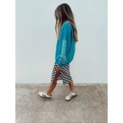 Women's Ascot + Hart Checkered Graphic Midi Skirt -Cheap Clad Fine Store GUEST f9d124b4 31ee 4ecc aa0c cde438012eb4