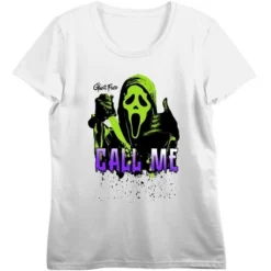 Ghostface Call Me Women's White T-Shirt -Cheap Clad Fine Store GUEST fc25c1d0 10a0 40f3 80b2 0e053df8f6c5