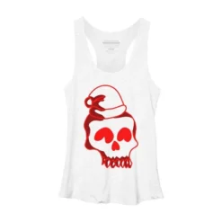 Women's Design By Humans Christmas Love Skull By Genthebunny Racerback Tank Top -Cheap Clad Fine Store GUEST fd86c5bc a235 46fa b034 b90edfd5a808