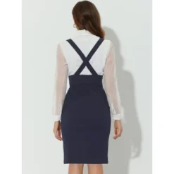 Allegra K Women's High Waist Adjustable Strap Split Pencil Suspender Skirt -Cheap Clad Fine Store GUEST fe23b0ec 847c 4b46 bacb eb9097bb789f