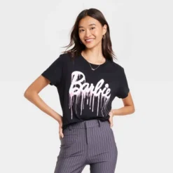 Women's Halloween Barbie Short Sleeve Graphic T-Shirt - Black -Cheap Clad Fine Store GUEST ff319a28 0e6a 45e9 a81b f7c2b236d7bf