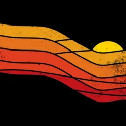 Junior's Design By Humans 70s Retro Sunset By Vanphirst T-Shirt